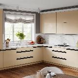 Профиль-ручка крепление саморезами для фасада 16мм, черный матовый (анод), L-3000мм