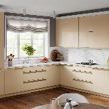 Профиль-ручка крепление саморезами для фасада 18мм,  золото матовое (анод), L-3000мм