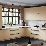 Профиль-ручка 128мм (L=196мм) крепление саморезами черный матовый (краска RAL 9005)