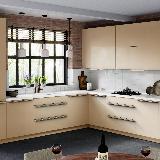 Профиль-ручка 128мм (L=196мм) крепление саморезами золото матовое (краска)