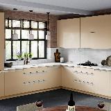 Профиль-ручка крепление саморезами для фасада 18мм, белый матовый (краска RAL9016), L-3000мм