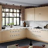 Профиль-ручка крепление саморезами для фасада 18мм, белый матовый (краска RAL9016), L-3000мм