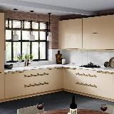 Профиль-ручка крепление саморезами для фасада 18мм,  золото матовое (анод), L-3000мм