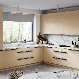 Профиль-ручка L=896мм крепление саморезами черный матовый (краска RAL 9005)