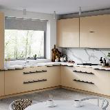 Профиль-ручка крепление саморезами черный матовый (краска RAL9005), L-3000мм Профиль-ручка крепление саморезами черный матовый (краска RAL9005), L-3000мм