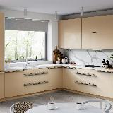 Профиль-ручка 192мм (L=220мм) крепление саморезами золото матовое (краска)