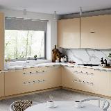 Профиль-ручка крепление саморезами для фасада 18мм, белый матовый (краска RAL9016), L-3000мм