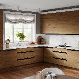 Профиль-ручка крепление саморезами для фасада 16мм, черный матовый (анод), L-3000мм