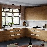 Профиль-ручка врезная для фасада 18мм, белый матовый (краска RAL9016), L-3000мм