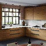 Профиль-ручка 192мм (L=220мм) крепление саморезами черный матовый (краска RAL 9005) Профиль-ручка 192мм (L=220мм) крепление саморезами черный матовый (краска RAL 9005)