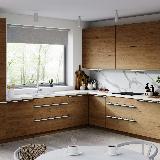 Профиль-ручка крепление саморезами белый матовый (краска RAL9016), L-3000мм