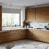 Профиль-ручка крепление саморезами для фасада 16мм, алюминий матовый (анод), L-3000мм