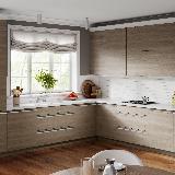 Профиль-ручка крепление саморезами белый матовый (краска RAL9016), L-3000мм