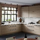 Профиль-ручка 128мм (L=196мм) крепление саморезами белый матовый (краска RAL 9003) Профиль-ручка 128мм (L=196мм) крепление саморезами белый матовый (краска RAL 9003)