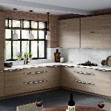 Профиль-ручка 128мм (L=196мм) крепление саморезами белый матовый (краска RAL 9003)