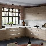 Профиль-ручка врезная для фасада 18мм, белый матовый (краска RAL9016), L-3000мм