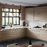 Профиль-ручка врезная для фасада 16/18мм, белый матовый (краска RAL9016), L-3000мм Профиль-ручка врезная для фасада 16/18мм, белый матовый (краска RAL9016), L-3000мм