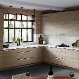 Профиль-ручка крепление саморезами белый матовый (краска RAL9016), L-3000мм