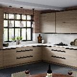 Профиль-ручка крепление саморезами для фасада 18мм, черный матовый (анод), L-3000мм