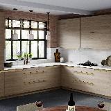 Профиль-ручка крепление саморезами для фасада 16мм,  золото матовое (анод), L-3000мм