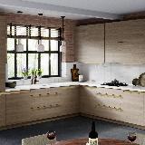 Профиль-ручка крепление саморезами для фасада 18мм,  золото матовое (анод), L-3000мм