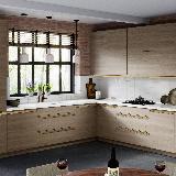 Профиль-ручка крепление саморезами для фасада 16мм,  золото матовое (анод), L-3000мм