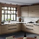 Профиль-ручка 192мм (L=220мм) крепление саморезами черный матовый (краска RAL 9005) Профиль-ручка 192мм (L=220мм) крепление саморезами черный матовый (краска RAL 9005)