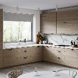 Профиль-ручка крепление саморезами черный матовый (краска RAL 9005), L-3000мм