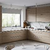 Профиль-ручка крепление саморезами белый матовый (краска RAL9016), L-3000мм