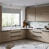 Профиль-ручка крепление саморезами графит (краска), L-3000мм