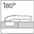 Угол установки 180°, прямая