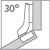 Угол установки 30°, угловая