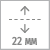 Регулировка по вертикали 22 мм