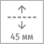 Регулировка по вертикали 45 мм