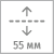 Регулировка по вертикали 55 мм