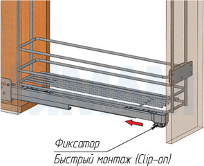 Установка двухуровневой корзины ROUND (бутылочницы) (артикул ELQGM152SXCNP и ELQGM152SXCNP), схема 4