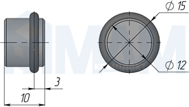 Размеры УФ-полкодержателя, держателя для стекла (артикул UV HOLD 15)