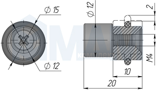 Размеры регулируемого УФ-полкодержателя (артикул UV HOLD 16 ADJ)