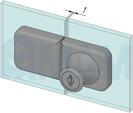 Установка УФ-замка для двух фасадов (артикул UV LOCK 407 DD)
