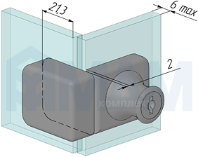 Установка УФ-замка для накладного фасада (артикул UV LOCK 407 OVER)